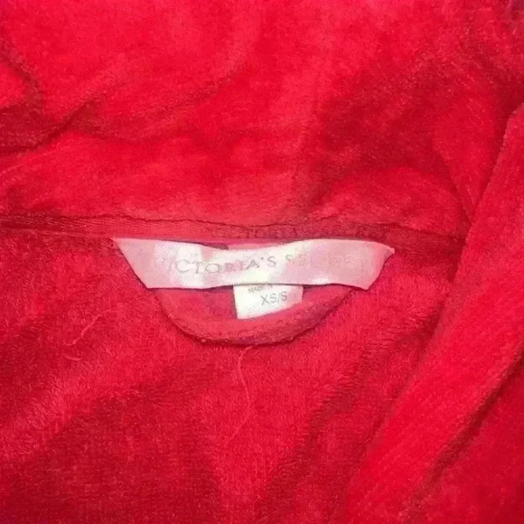 Vintage Y2K Victoria’s Secret Red Turkish Cotton Terrycloth Thick Bath Robe XS/S - Picture 3 of 5